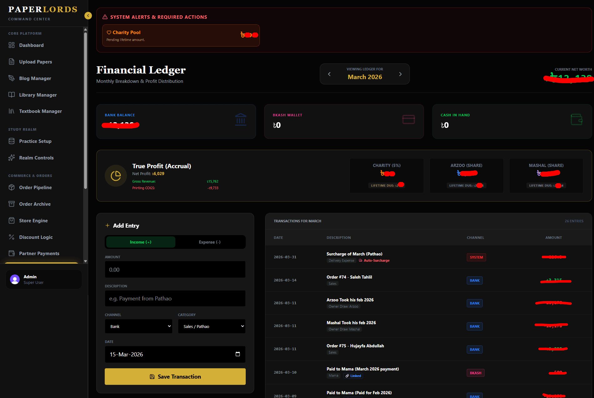 The Financial Command Center