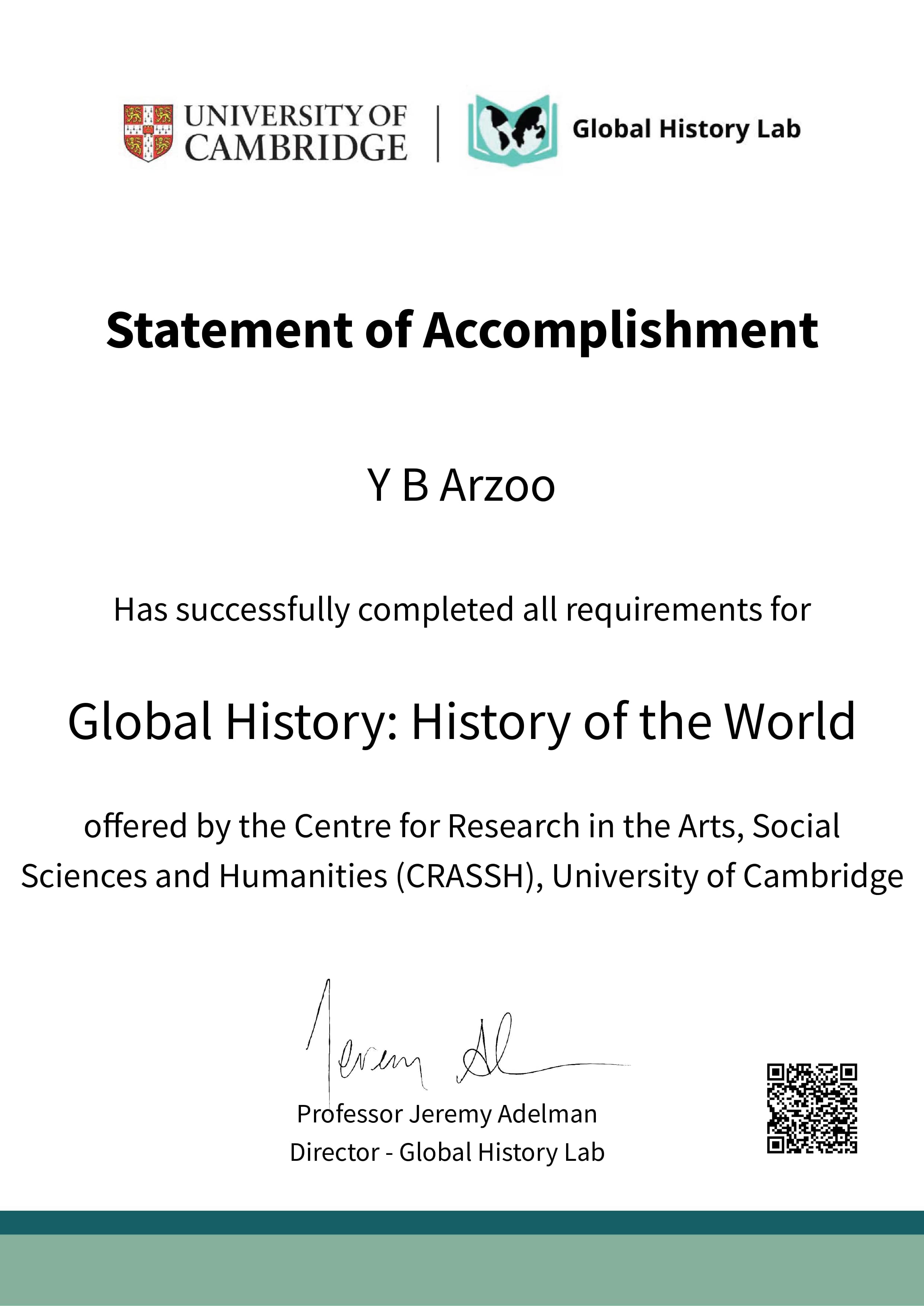 Global History: History of the World