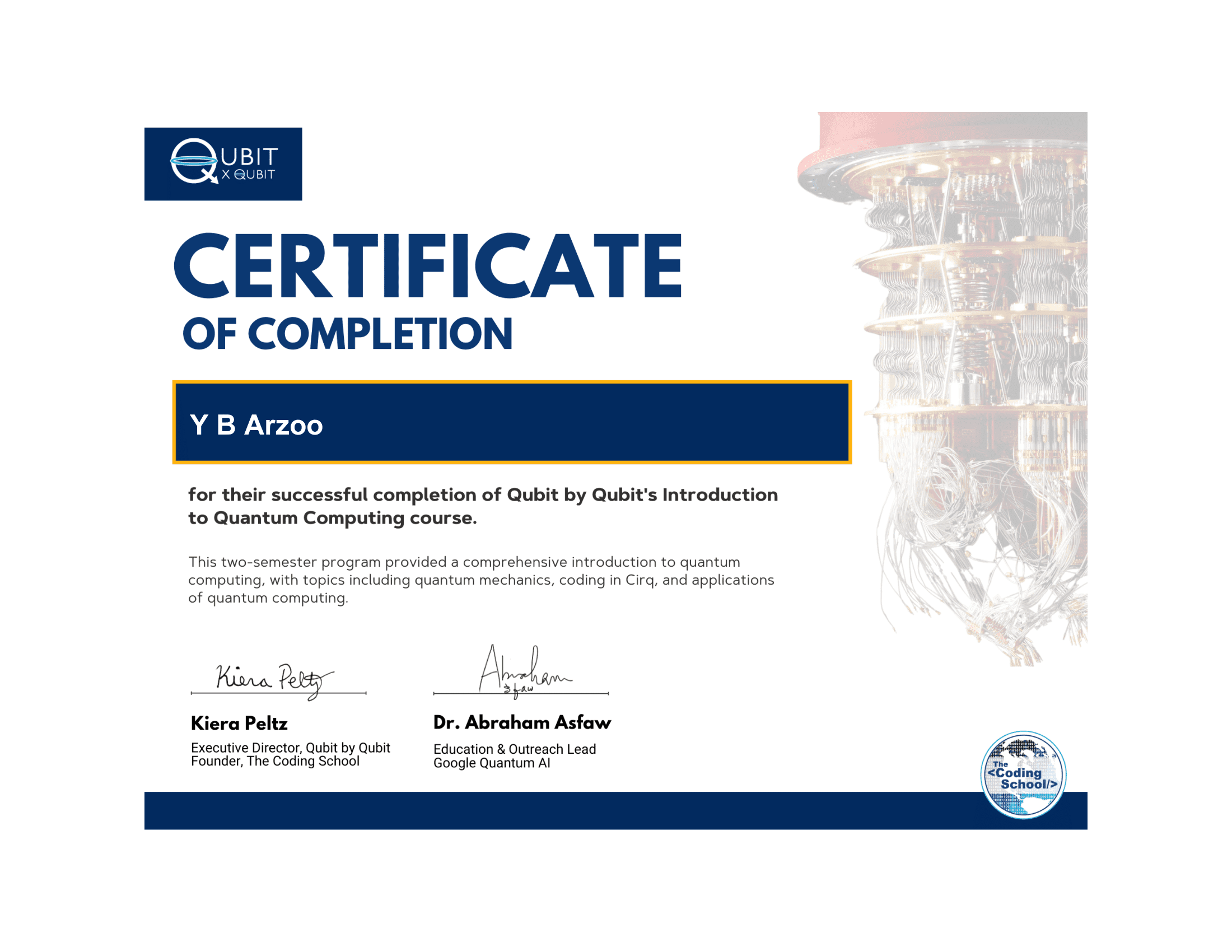 Qubit by Qubit's Introduction to Quantum Computing course.